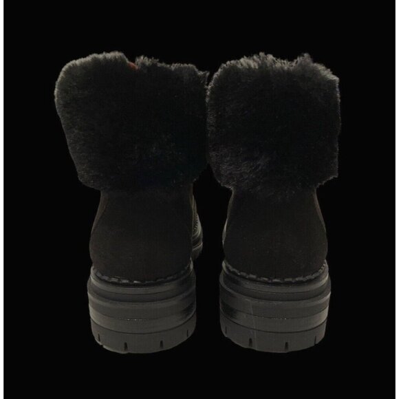 Sugar Womens Rolls Fuzzy Lug Sole Hiker Boots Size 7M Red Laces - Picture 15 of 16